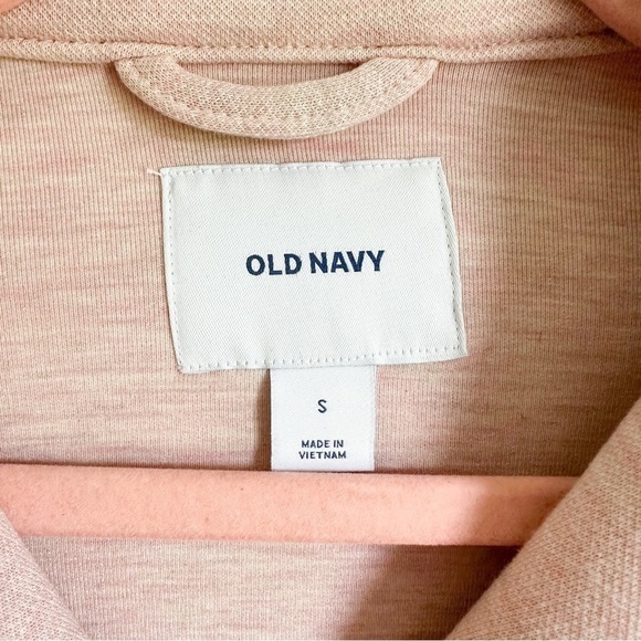 Old Navy Pastel Pink heathered Soft Padded Moto Jacket sz Small - Picture 2 of 8